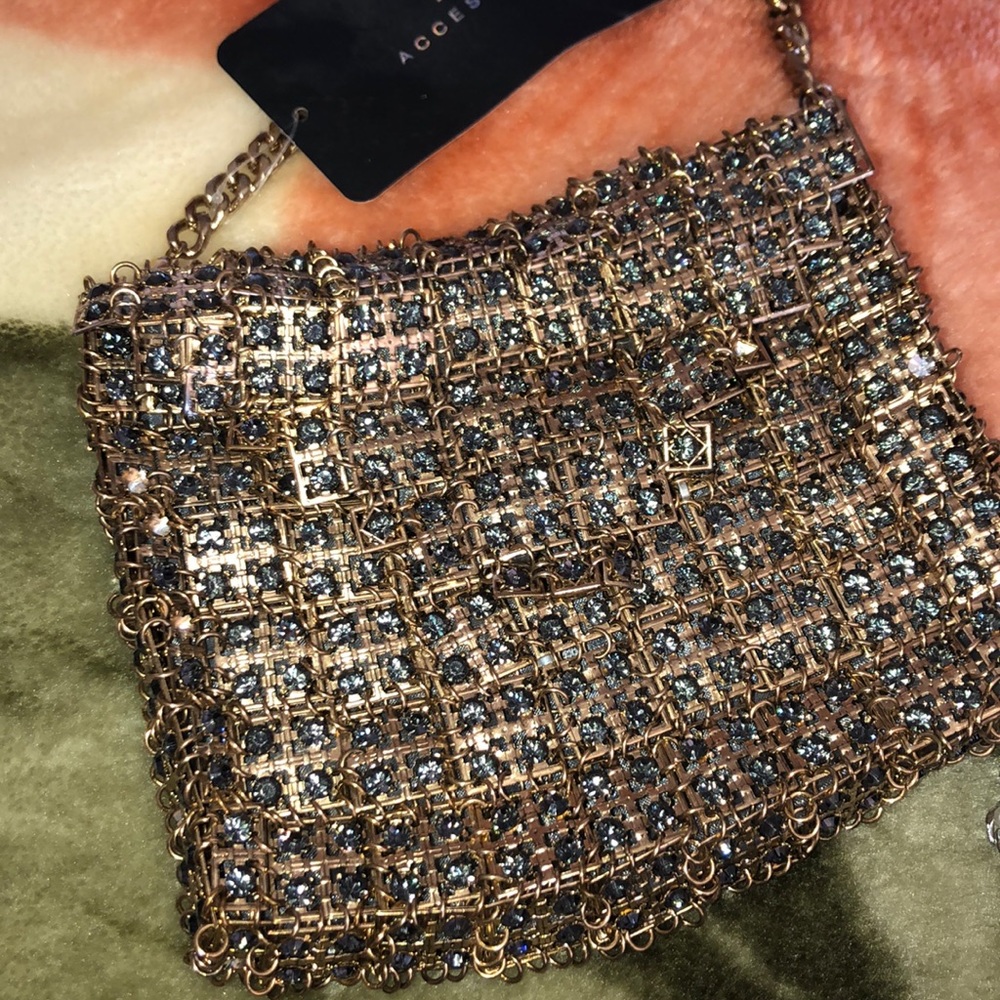 Never worn Blue and gold Zara party bag with tag!